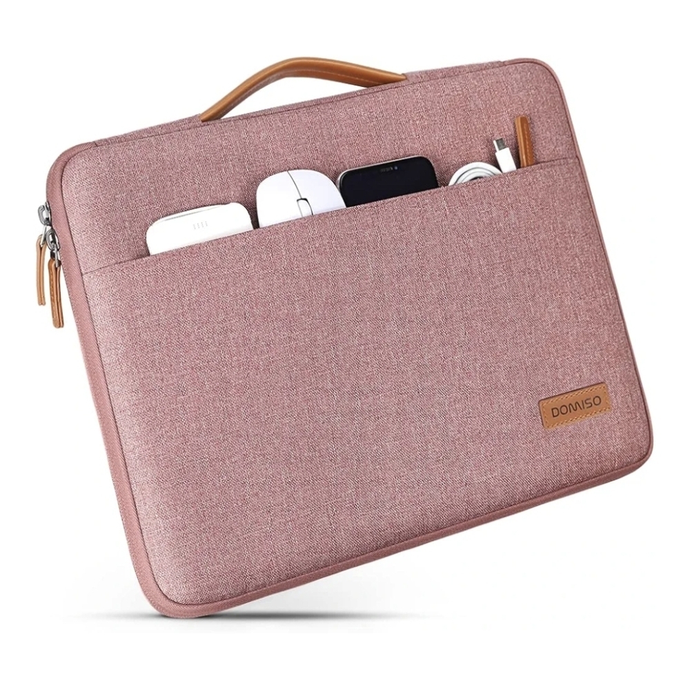 DOMISO Laptop Sleeve Portable Carrying Case Comfort Handbag Pink 16"